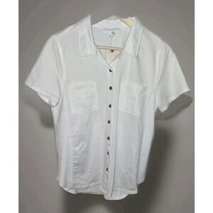 NEW Jane & Delancey White Size Large Button Down Shirt L